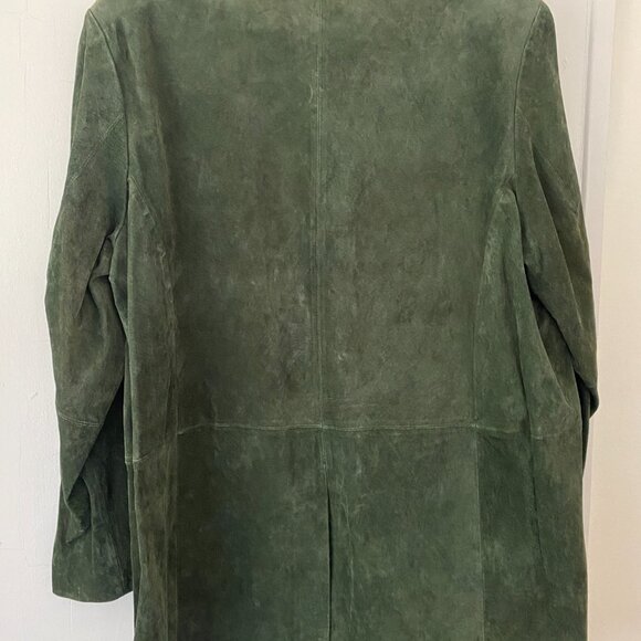 Dennis Basso Emerald Green Suede Jacket - Picture 2 of 7